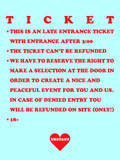 Late Entry Ticket 06.06.26 ❤️